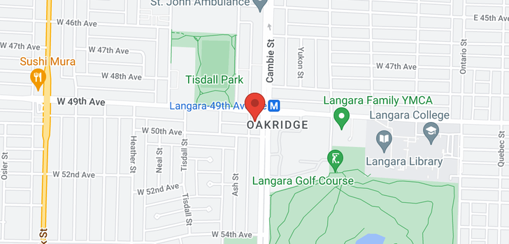 map of 6537 CAMBIE STREET